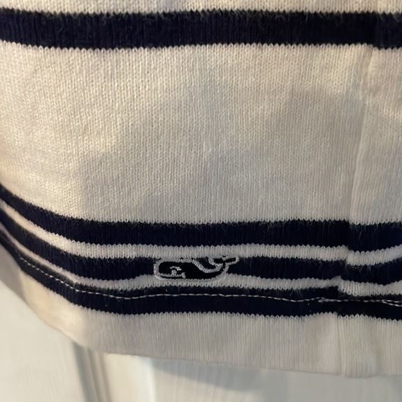 Girls Vineyard Vine Navy & white striped dress- Medium ([10-12) - Picture 2 of 5
